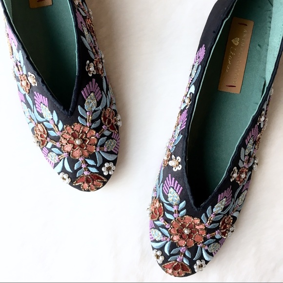 Anthro Detailed Slipper Shoes - Picture 3 of 6